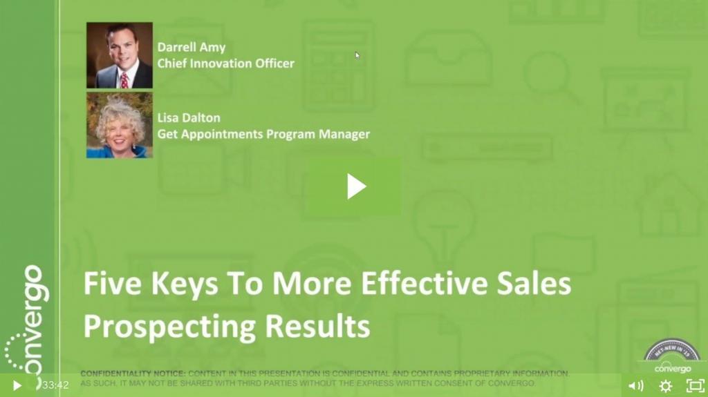 Five Keys To More Effective Sales Prospecting Results