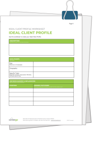 Preview of the ideal client profile worksheets